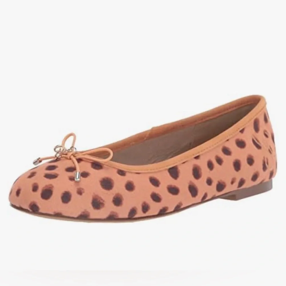 Sam Edelman Kids Felicia Leopard Print Ballet Flat w/Bow Size 2